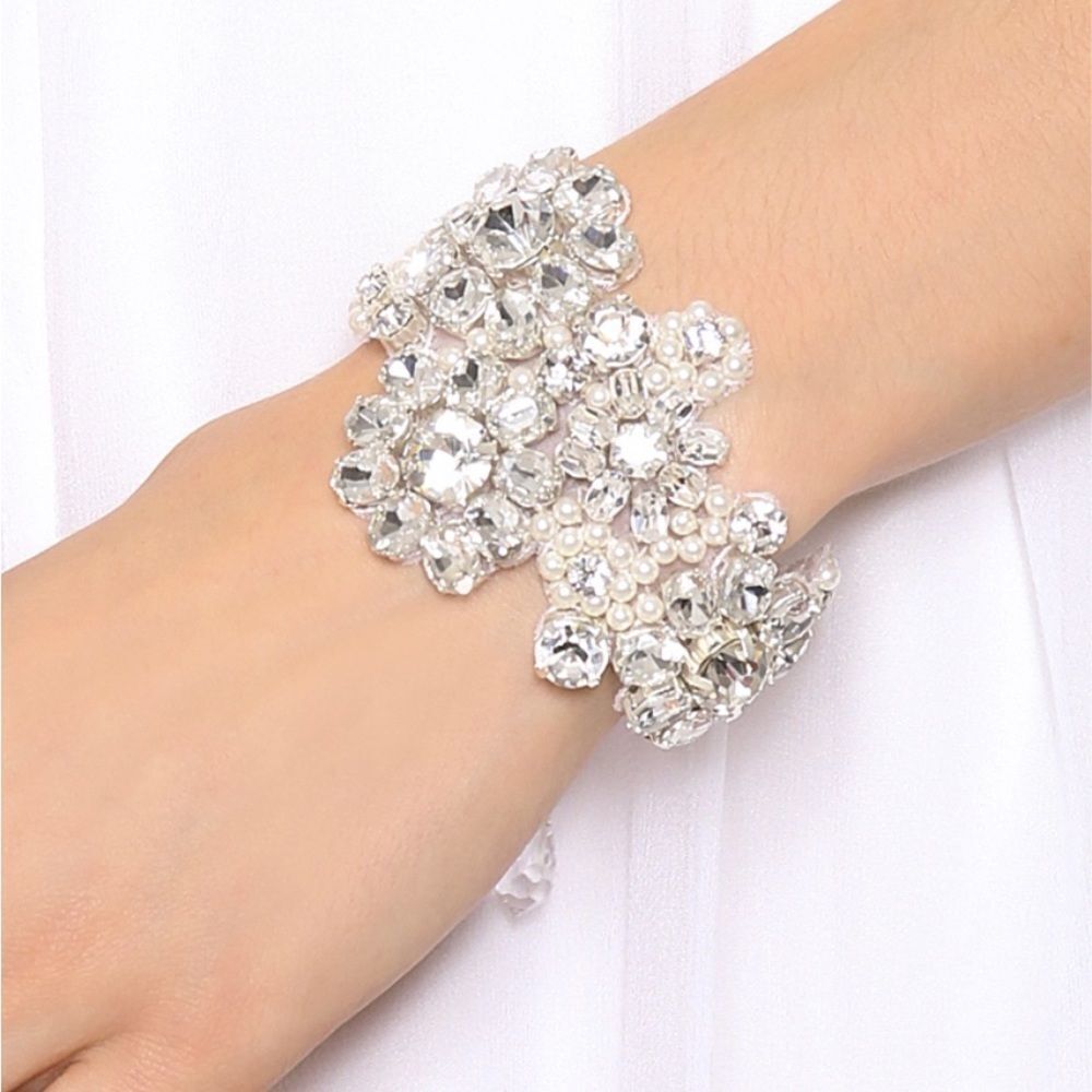 Jenny Packham Fiori Bracelet Crystal/pearl - Picture 2 of 10